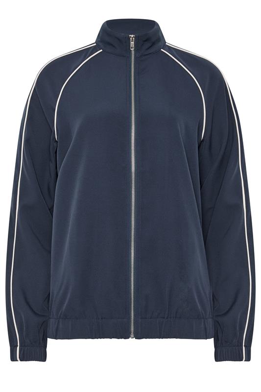  LTS Tall Marineblauwe jack met paspel en colhals