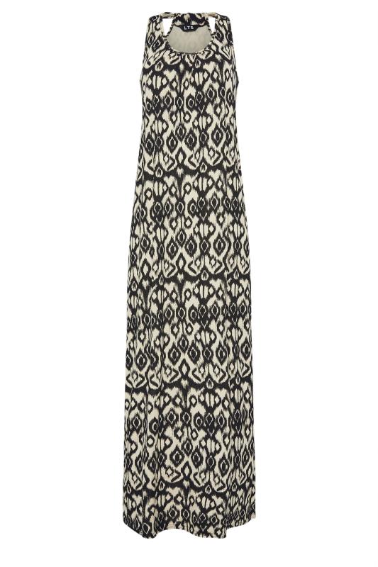  Grande Taille LTS Tall Black & Brown Aztec Print Maxi Dress