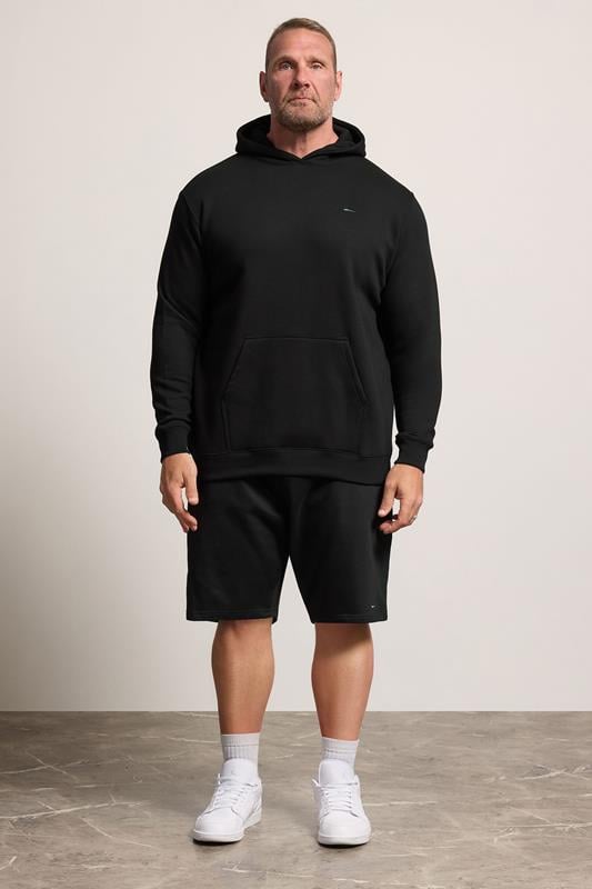 BadRhino Big & Tall Black Front Pocket Hoodie | BadRhino 1