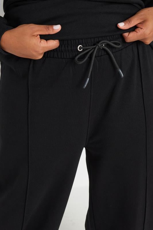 YOURS Plus Size Black Sweatshirt & Wide Leg Jogger Set | Yours Clothing 5