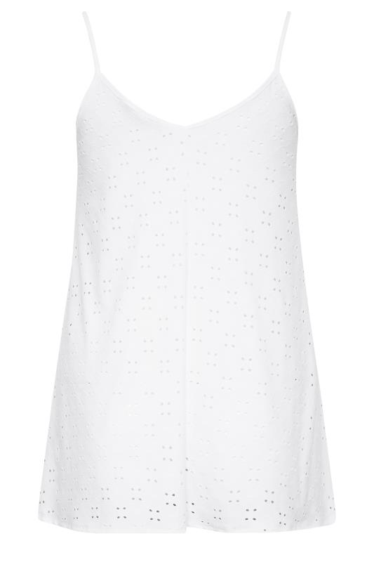 LIMITED COLLECTION Plus Size White Broderie Anglaise Cami Vest Top | Yours Clothing 9