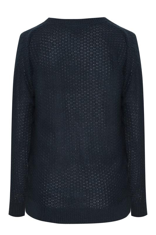LTS Tall Navy Blue Knitted Cardigan 2