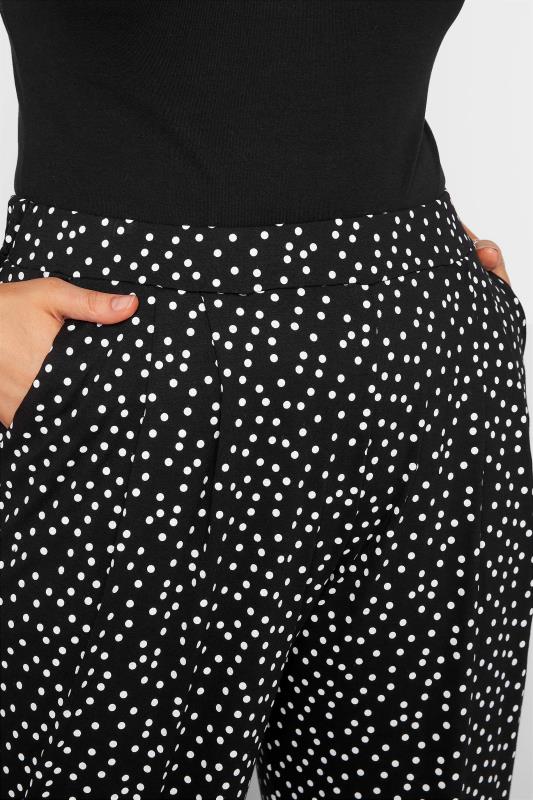 LIMITED COLLECTION Black Polka Dot Pleated Wide Leg Trousers_D.jpg