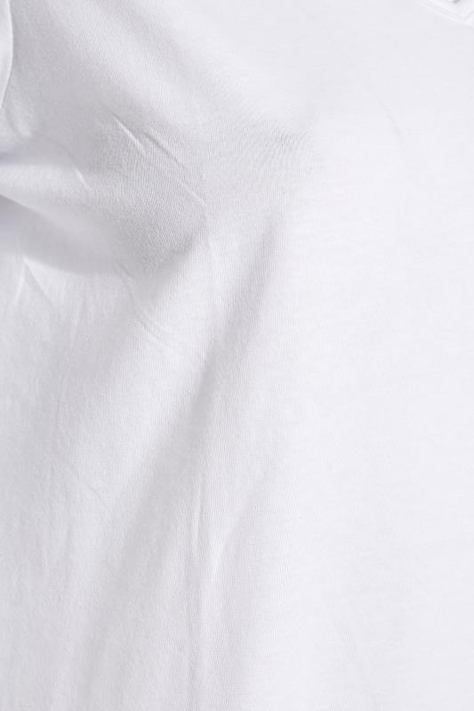 Plus Size White V-Neck Essential T-Shirt | Yours Clothing  4