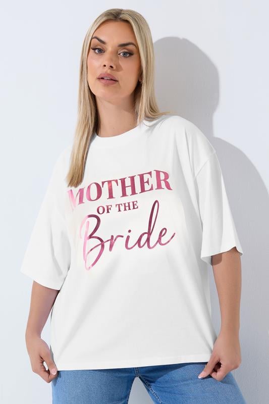  LIMITED COLLECTION Curve White 'Mother Of The Bride' Metallic T-Shirt
