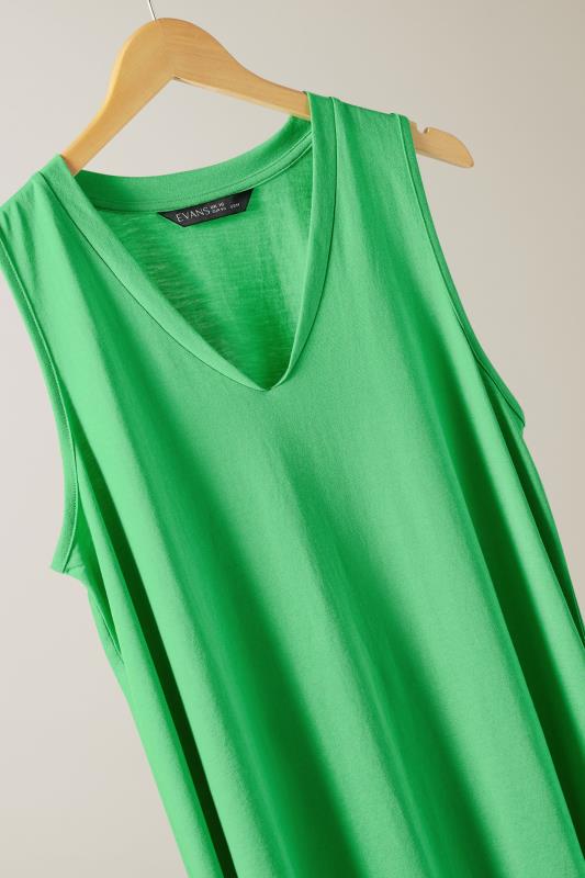 EVANS Plus Size Green Modal Rich Vest Top | Evans 7