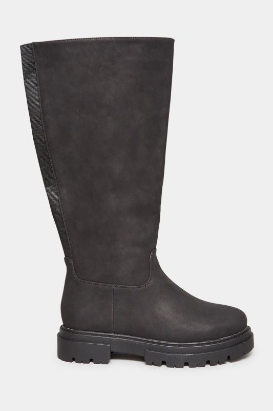 LIMITED COLLECTION Black Chunky Calf Boots In Wide E Fit & Extra Wide EEE Fit | Yours Clothing 3