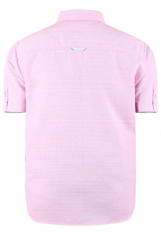 D555 Big & Tall Pink Short Sleeve Shirt 3