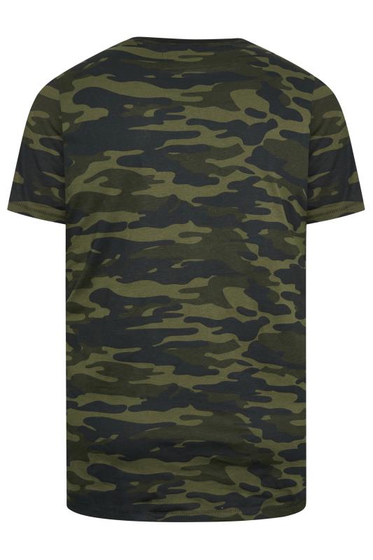 D555 Big & Tall Green 'Malibu' Camo Print T-Shirt | BadRhino 4