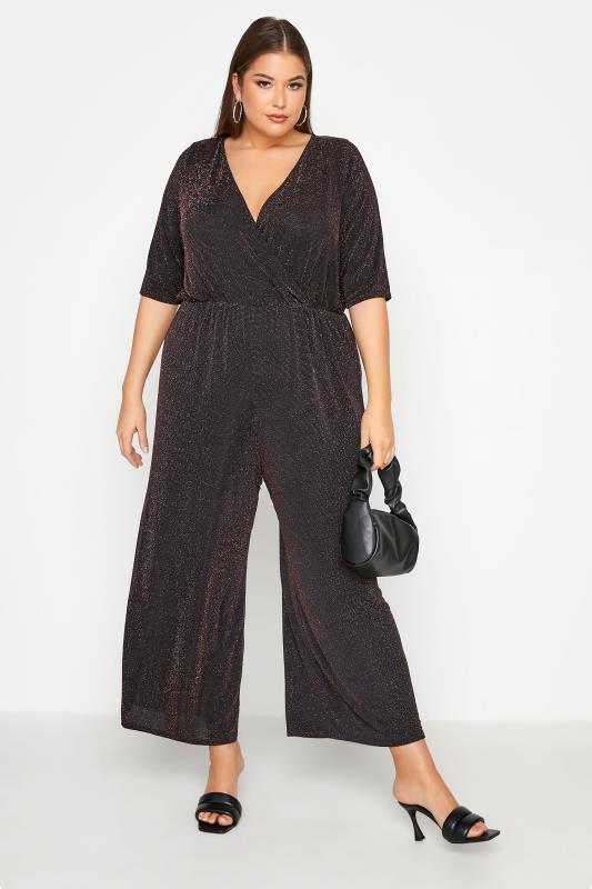 LIMITED COLLECTION Black & Copper Glitter Wrap Jumpsuit_b.jpg
