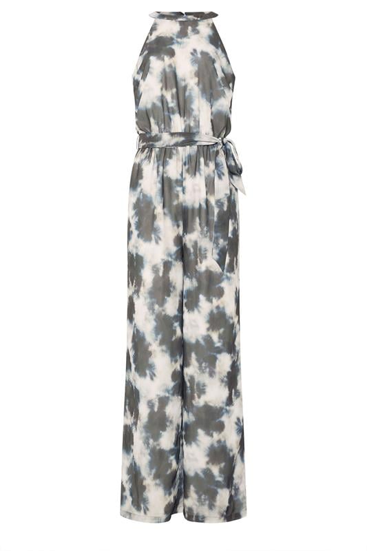 LTS Tall Women's Navy Blue Tie Dye Halterneck Jumpsuit | Long Tall Sally 6