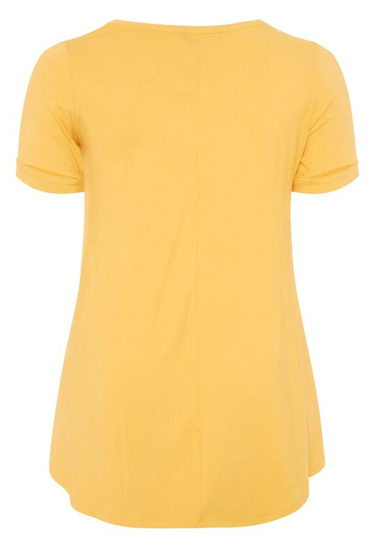 Curve Yellow Cuff Sleeve Detail T-Shirt_bk.jpg