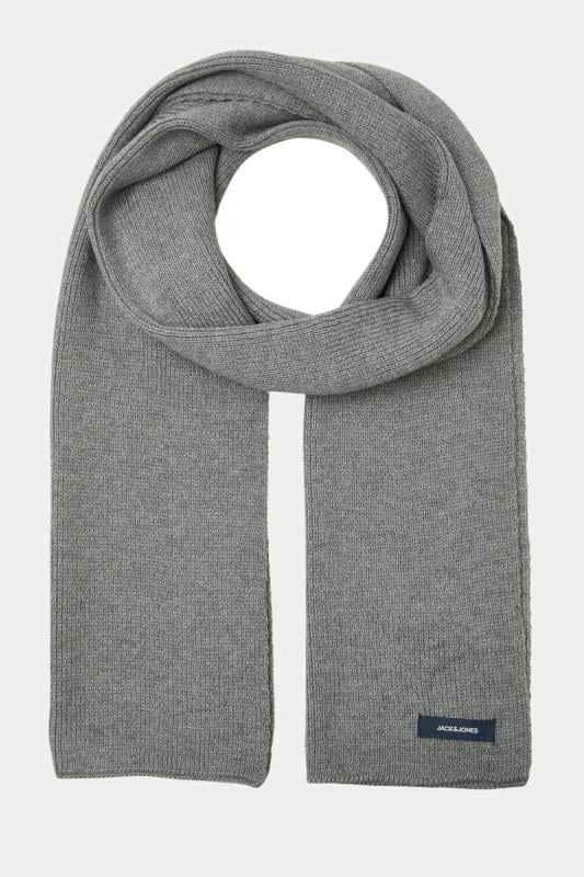 JACK & JONES Grey Melange Knitted Scarf | BadRhino 2