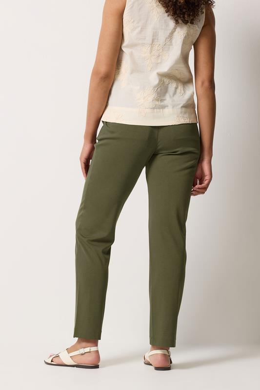 M&Co Khaki Green Ponte Tailored Trousers | M&Co 2