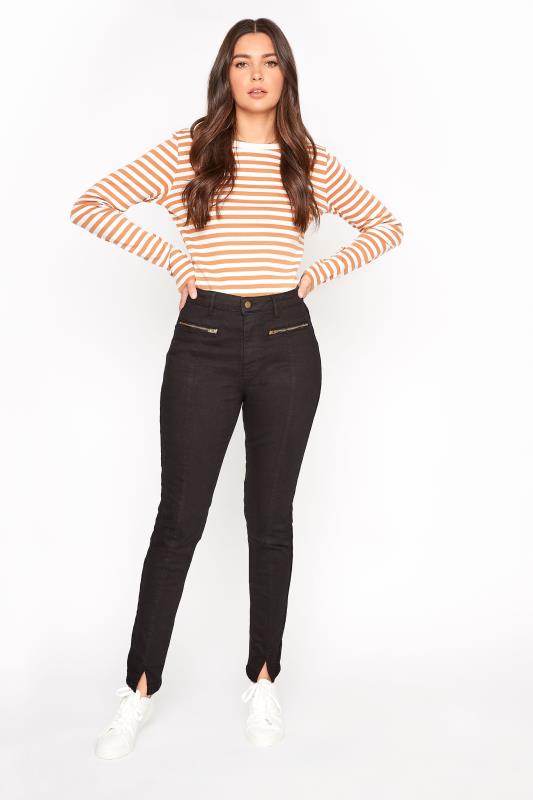 Tall  LTS Tall Black AVA Super Skinny Seam Front Jeans