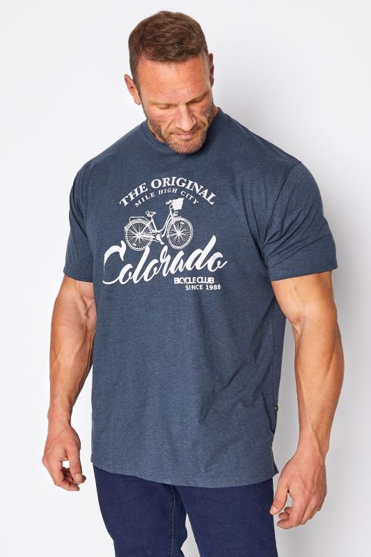 KAM Big & Tall Blue Colorado Cycle Print T-Shirt 1