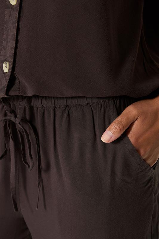M&Co Set Chocolate Brown Soft Touch Top & Trousers | M&Co 4