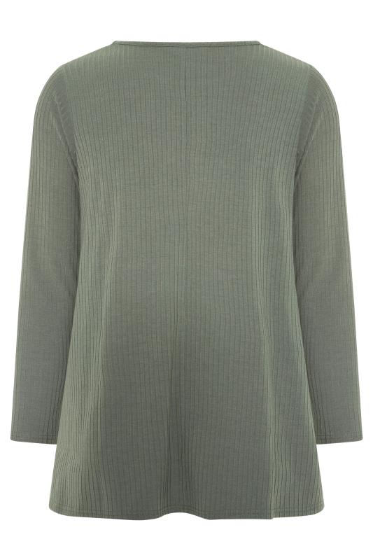 Curve Sage Green Ribbed Swing Top 5