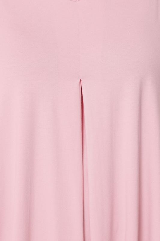 YOURS Plus Size Light Pink Pleat Front Vest Top | Yours Clothing 4