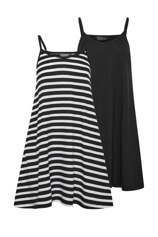 PixieGirl 2 PACK Black Stripe Mini Slip Dress | PixieGirl 8
