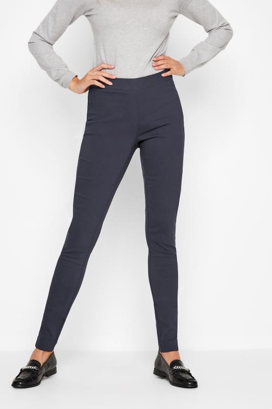 LTS Tall Women's Navy Blue Stretch Skinny Leg Trousers | Long Tall Sally 1