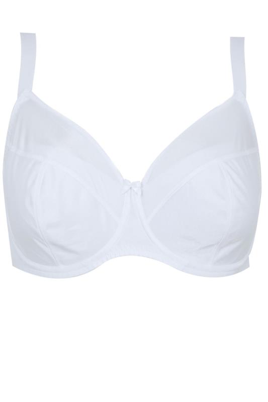 White Smooth Classic Non-Padded Underwired Bra Size 38C-50J 2