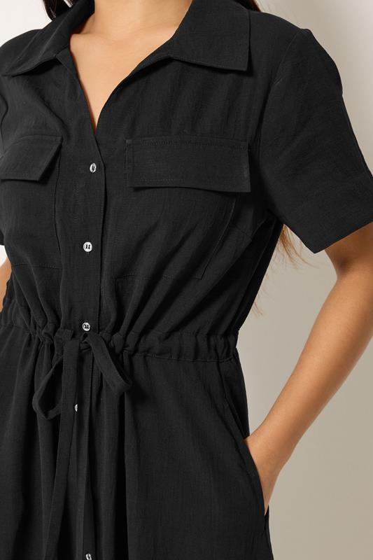 M&Co Petite Black Utility Shirt Dress | M&Co 4