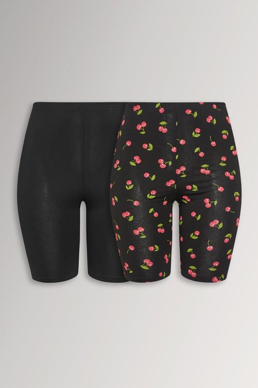  YOURSET 2 PACK Curve Black Cherry Cycling Shorts
