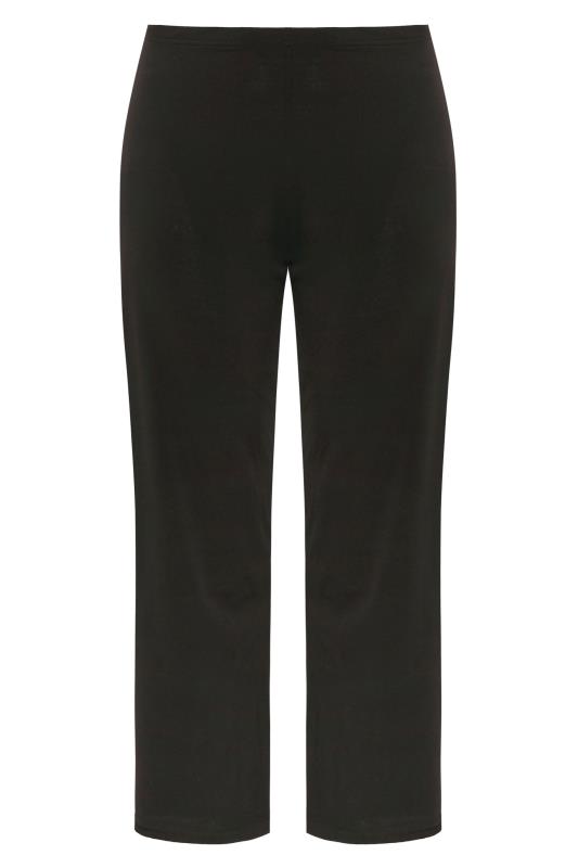 BESTSELLER Curve Black Pull On Ribbed Bootcut Trousers_F.jpg