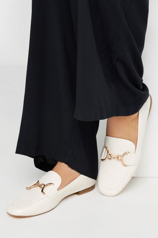 White Link Loafer In Wide E Fit | Yours Clothing 1