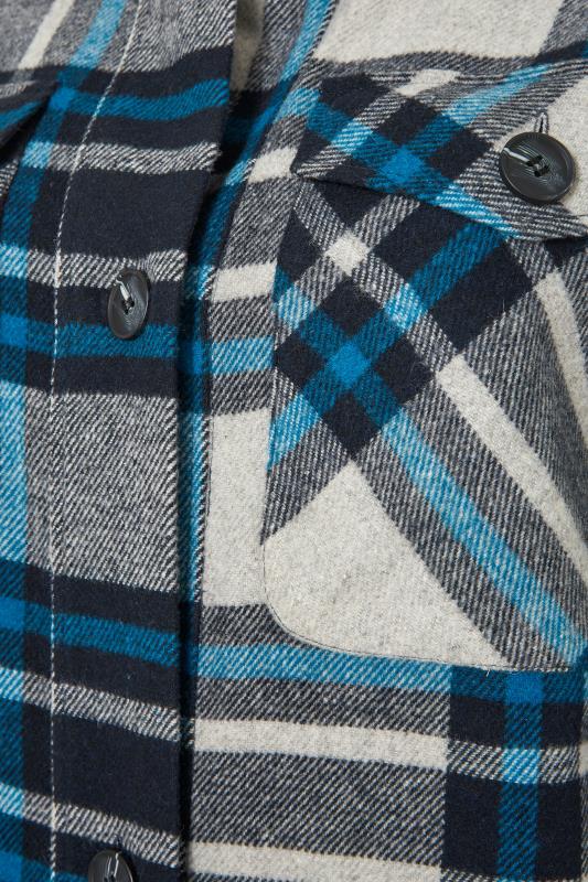 Curve Grey & Blue Check Soft Touch Shacket_S.jpg