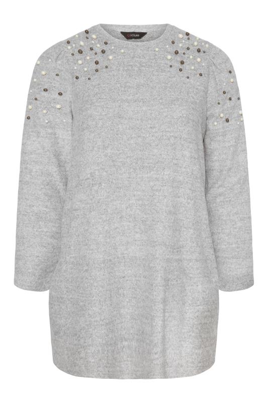 Grey Embellished Shoulder Knitted Jumper_F.jpg