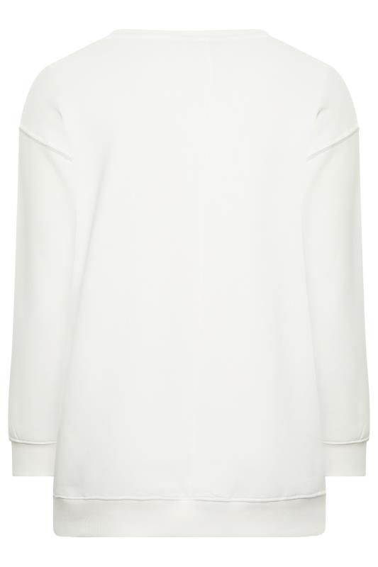 Plus Size Ivory White 'San Diego' Printed Slogan Sweatshirt | Yours Clothing 7
