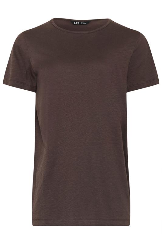 LTS Tall 3 PACK Women's Chocolate Brown & Light Blue Cotton V-Neck T-Shirts | Long Tall Sally 12