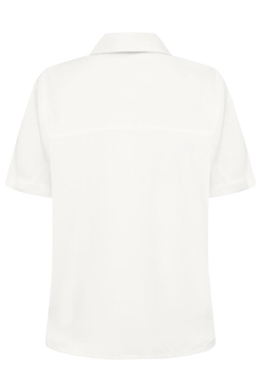 Petite White Short Sleeve Shirt | PixieGirl 7