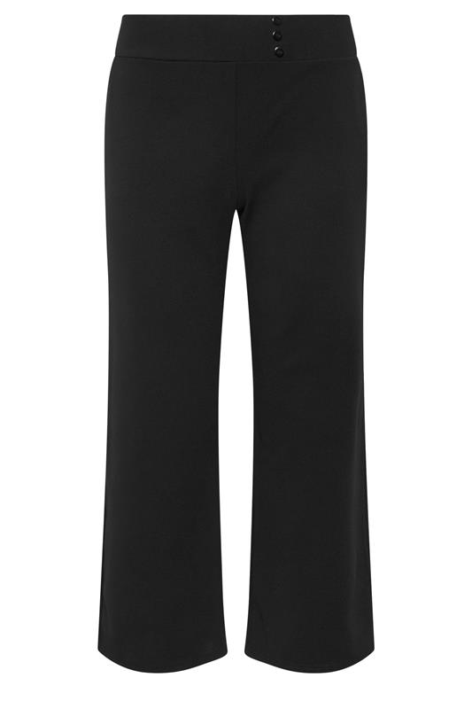 PixieGirl Petite Women's Black Wide Leg Scuba Trousers | PixieGirl 4