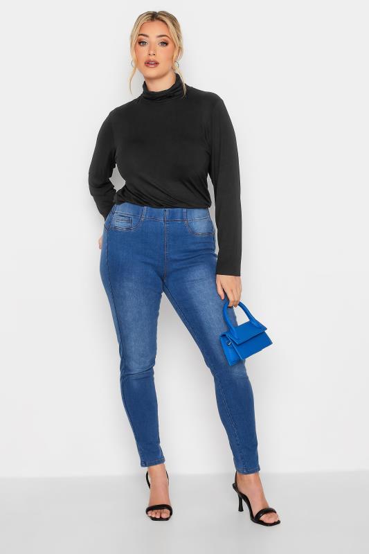 LIMITED COLLECTION Plus Size Black Turtle Neck Top | Yours Clothing 2