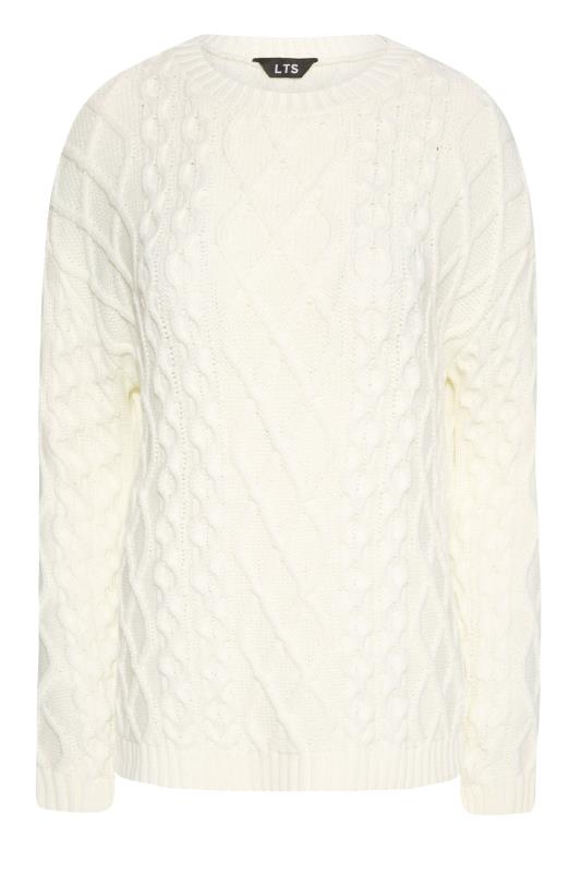 LTS Tall Cream Cable Knit Jumper 6
