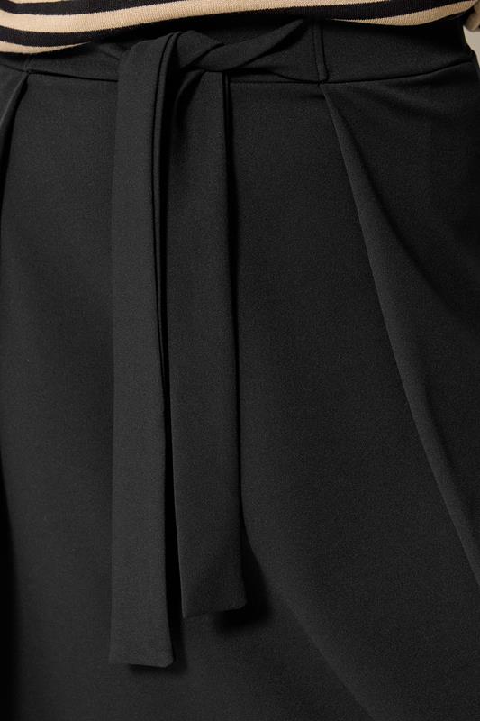 M&Co Black Tie Waist Midi Skirt | M&Co 4
