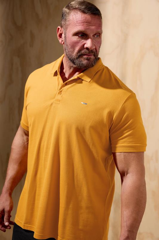 BadRhino Big & Tall Mustard Yellow Polo Shirt | BadRhino 1