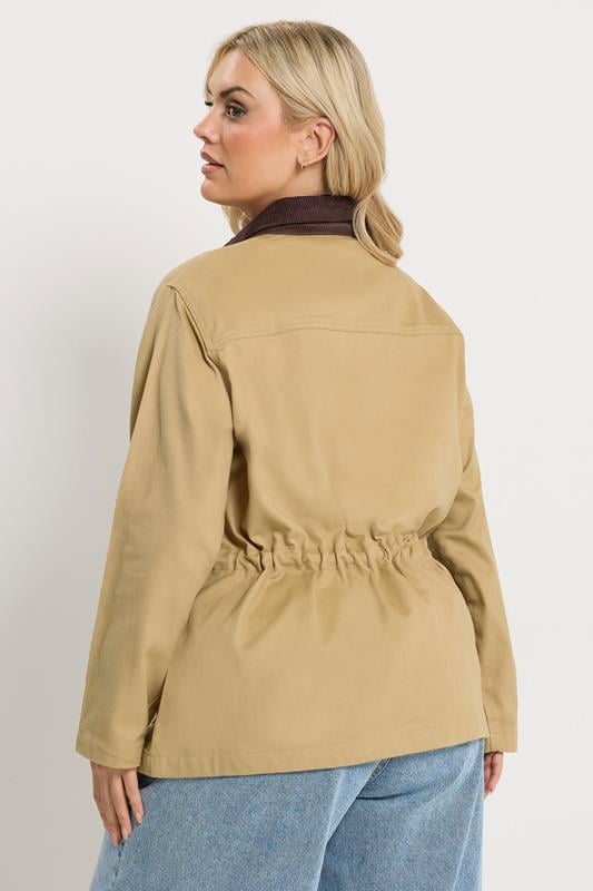YOURS Plus Size Stone Brown Carpenter Jacket | Yours Clothing 4