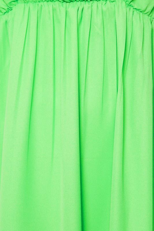 LIMITED COLLECTION Plus Size Green Frill Sleeve Wrap Tunic Dress | Yours Clothing 6
