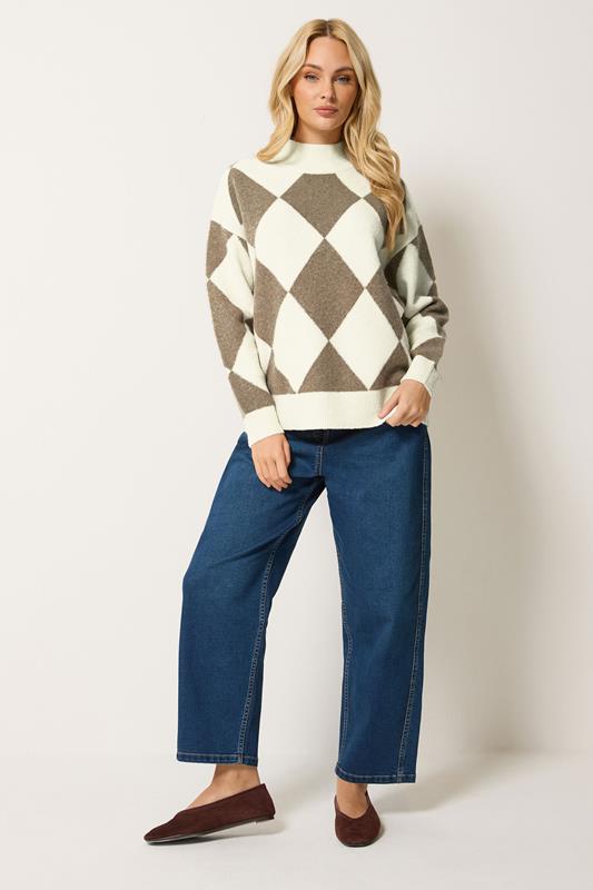 M&Co Brown Diamond Detail Jumper | M&Co 1