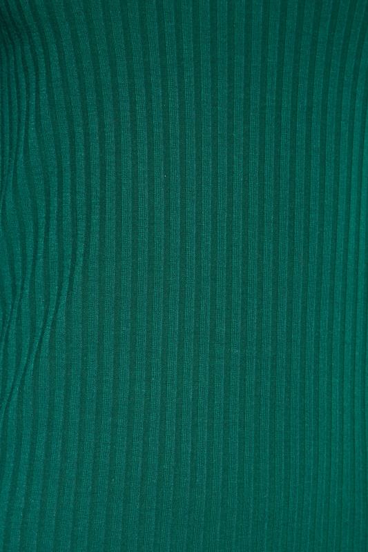 LTS Tall Emerald Green Ribbed Roll Neck Top 5