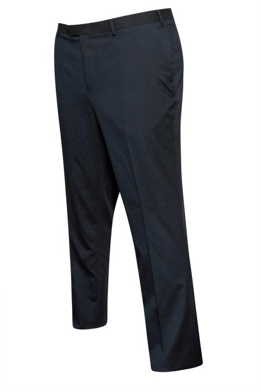BadRhino Big & Tall Navy Blue Plain Suit Trousers | BadRhino 5