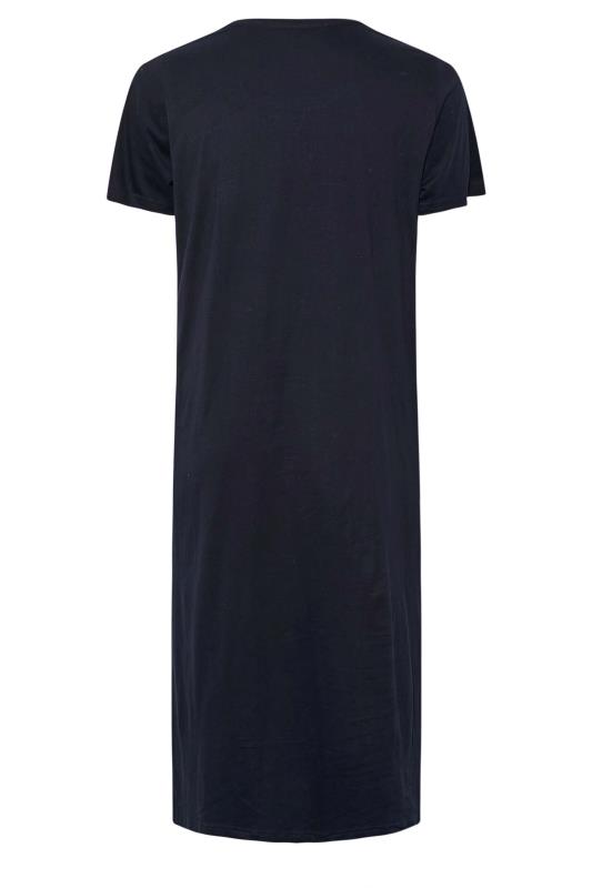 Curve Navy Blue Inspirational Slogan Midaxi Nightdress | Yours Clothing 7