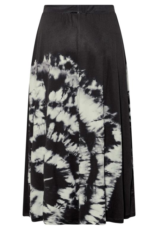 Plus Size Black Tie Dye Maxi Skirt | Yours Clothing 5