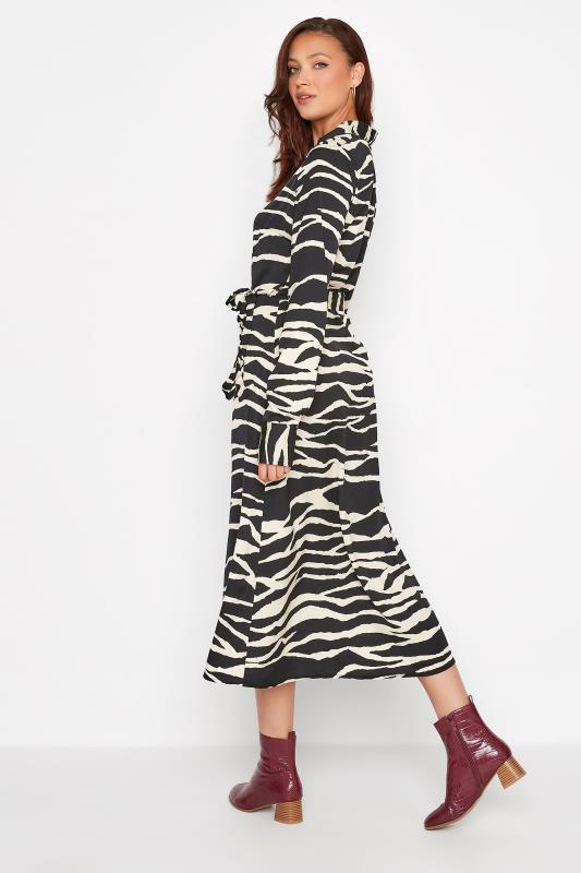 LTS Tall Black Zebra Print Shirt Dress 3