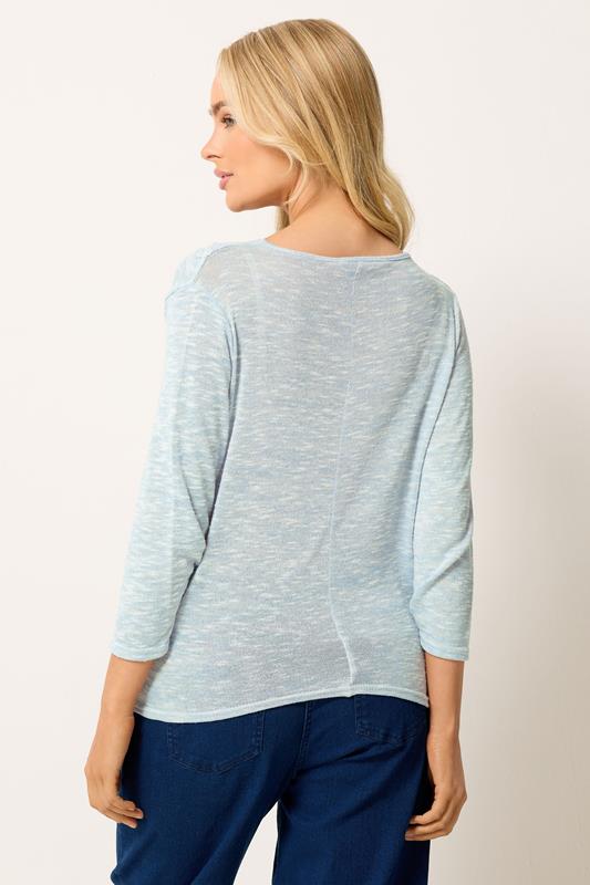 M&Co Light Blue Wrap Top | M&Co 2