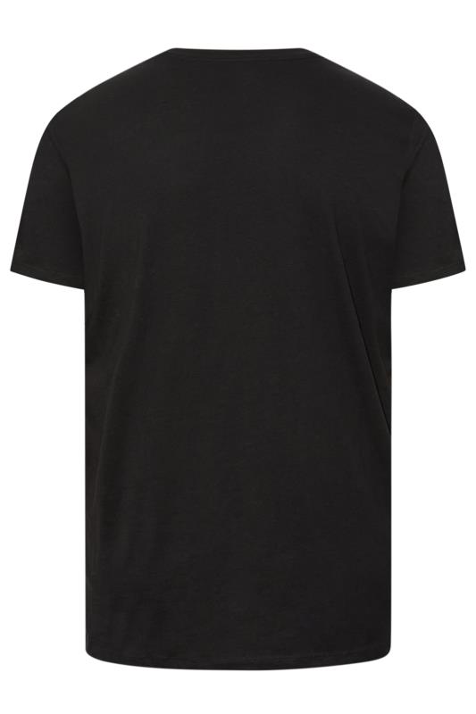 JACK & JONES Big & Tall 3 Pack Black & White Printed Logo T-Shirts | BadRhino 6